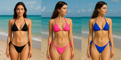 3 sets classic triangle thong