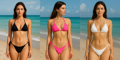 3 sets classic triangle thong