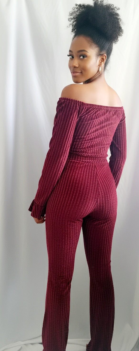 Set Maxi Velvet Mesh Rhinestone Set – Off-Shoulder Glam Elegance Holidays