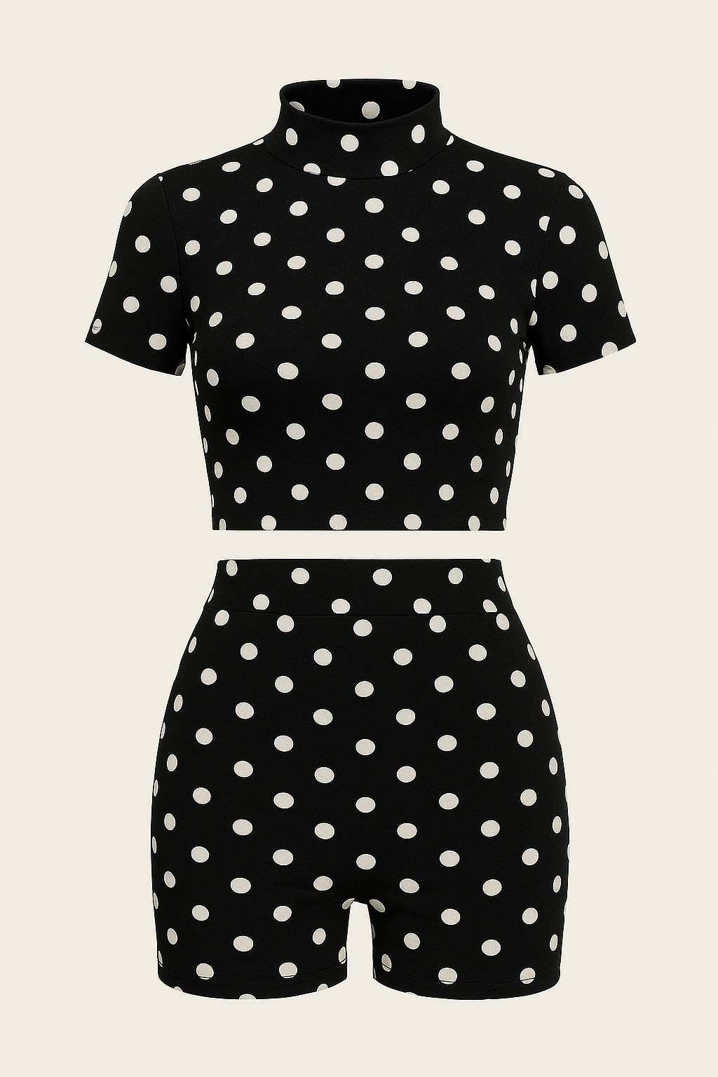 Set  foldover  Waist Short  | Crop Top & Shorts – Beso de Sol- Two-Piece | foldover  High, Mid & Low Waist Shorts – Beso de Sol