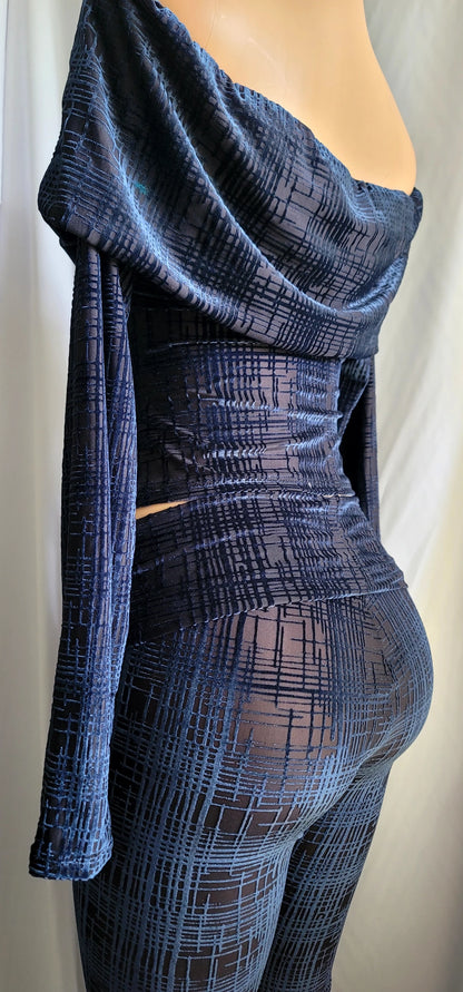 SET SERENA Velvet Off-Shoulder  foldover Lounge Set – Chic Elegance in Every Color, high, medium, lower all in 1