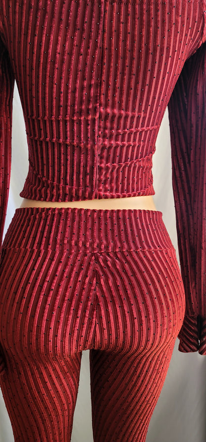 Set Maxi Velvet Mesh Rhinestone Set – Off-Shoulder Glam Elegance Holidays