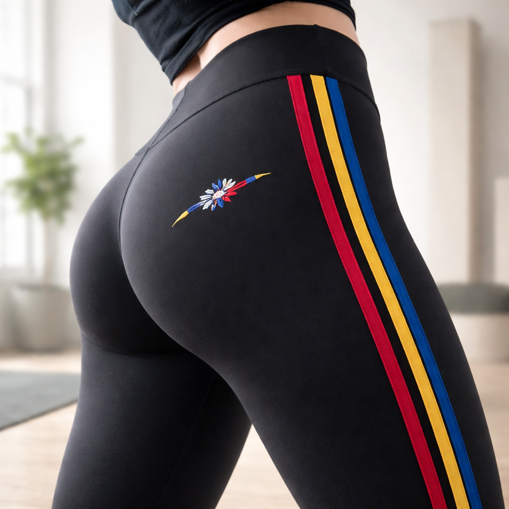 Colombia 2026 World Cup Inspired Set Fitted crop top t-shirt &full-length pants