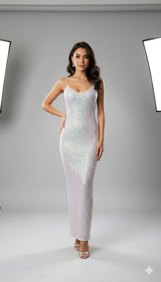 “Luz de Fiesta" Sequin Gown – Holiday Edition ✨