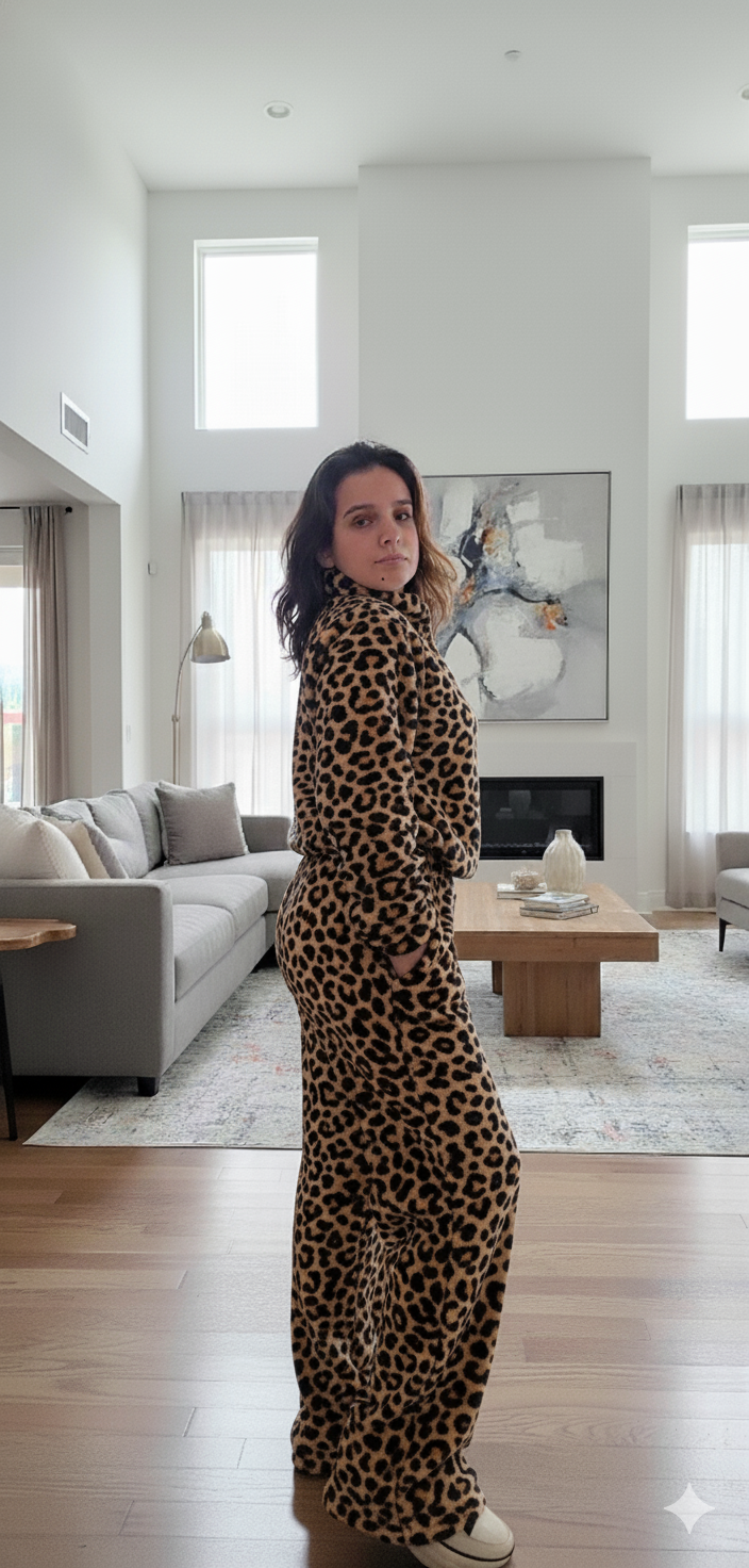 Cozy Fleece Set 3pieces  – jacket , Long Pants & Mini Shorts