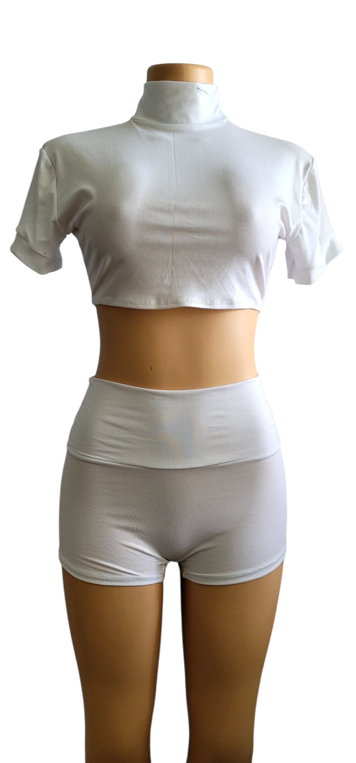 Set  foldover  Waist Short  | Crop Top & Shorts – Beso de Sol- Two-Piece | foldover  High, Mid & Low Waist Shorts – Beso de Sol