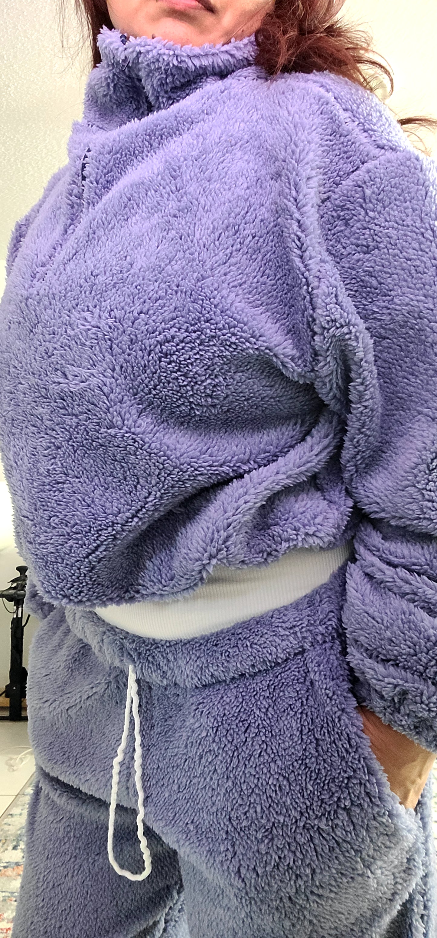 Cozy Fleece Set 3pieces  – jacket , Long Pants & Mini Shorts