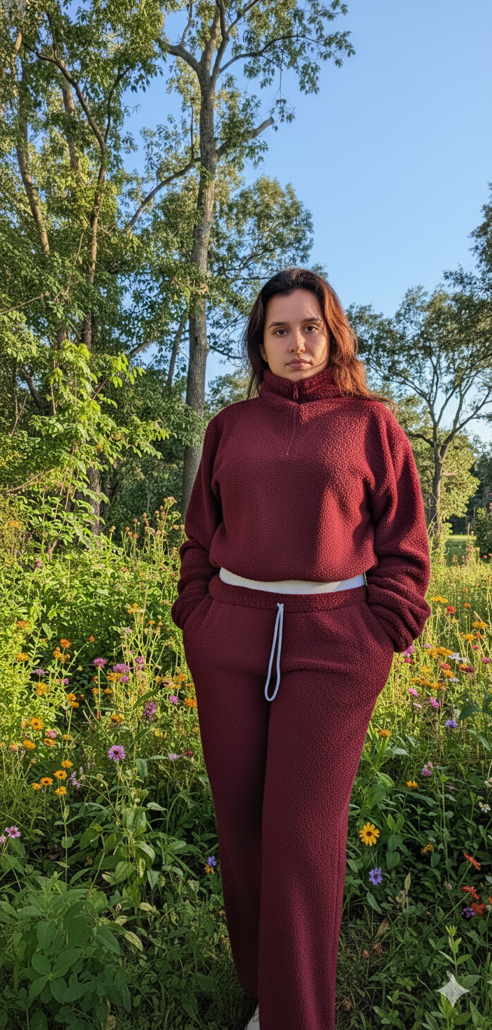 Cozy Fleece Set 3pieces  – jacket , Long Pants & Mini Shorts