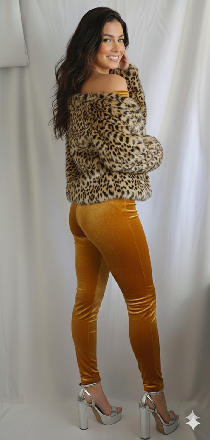 Soft Faux Fur Short Coat – Luxury holidays Elegance- Abrigo corto de piel suave estilo lujo